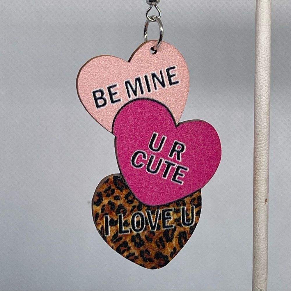 Heart Shaped Statement Earrings - Picture 3 of 9